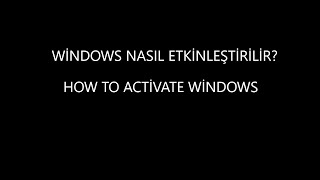 CMDden Windows Nasıl Etkinleştirilir Kolay Yol WİNDOWS 1011 [upl. by Lukas]