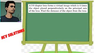 A 50 diopter lens forms a virtual image which is 4 times the object placed perpendicularly on the [upl. by Yevol]