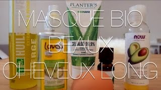 RECETTE MASQUE BIO HYDRATANT NOURRISSANT ET STIMULE LA POUSSE DES CHEVEUX [upl. by Landa]