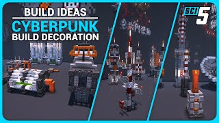 Scifi Cyberpunk building decor ideas for Minecraft [upl. by Kcirdlek]