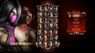 Mortal Kombat 9  Expert Tag Ladder Skarlet amp Mileena3 RoundsNo Losses [upl. by Atnohsal]