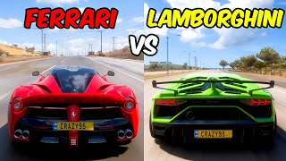 Ferrari versus Lamborghini race in Forza Horizon 5 [upl. by Anirol953]