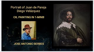 1Minute Oil Painting Timelapse Mastering Velázquezs Portrait of Juan de Pareja Art Tutorial [upl. by Hgielac]