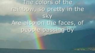 Somewhere Over the Rainbow by Israel Kamakawiwoole LYRICS [upl. by Land]