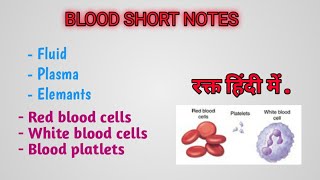 Blood  Composition of blood  Elements of blood short notes uniquepharmacystudy neet2022 [upl. by Cassi997]