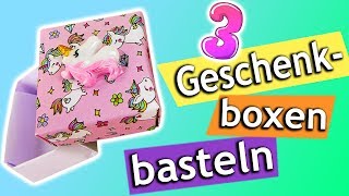 Kleine Geschenkboxen basteln  Origamibox mit Deckel  DIY für Kinder  einfach und schnell [upl. by Bernardo49]