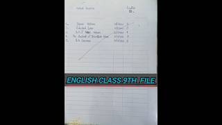 Class 9th English file for practical shortsfeed upboard english practical exam [upl. by Murvyn905]