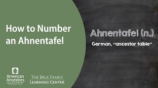 How to Number an Ahnentafel [upl. by Haramat330]