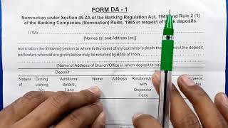 BOI Bank ka Nomination Form Kaise Bhare  How to fill Nominee Form of Bank of India  Nominee Form [upl. by Atina]