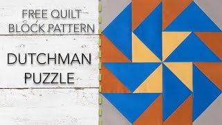 How to Make a Dutchman Puzzle Quilt Block  Sample Quilt Along  Vlogmas Day 2 vlogmas [upl. by Arbrab]