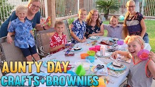 Aunt Day FUN Crafts and Brownie Decorating [upl. by Raimes]