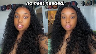 DOING A FULL WIG INSTALL WITHOUT A BLOW DRYER FT ALIEXPRESS ISEE YOUNG HAIR [upl. by Pat]