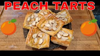 EASY PEACH PUFF PASTRY TART [upl. by Severin224]