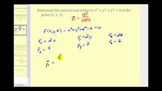 Determining a Unit Normal Vector to a Surface [upl. by Sliwa]