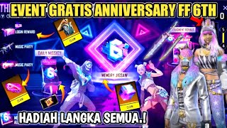 BOCORAN FF‼️EVENT ANNIVERSARY FF 6TH  NEXT EVENT GRATISAN FF TERBARU 2023  Free Fire [upl. by Peh111]