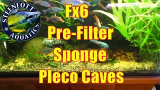 Aquarium Adventure Day 6 🐠 FX6 Pre Filter Sponge Install 🐠 Pleco Caves 🐠 Daily vlog Challenge [upl. by Ardnod]