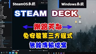 Steam Deck和Windows無線檔案傳輸  免安裝第三方程式  直接透過網路芳鄰  共同存取共享資料夾  可以算是最簡單設定的傳輸方式  SteamOS端不必繁瑣設定 [upl. by Thurstan891]