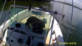 SW FL fishing 1975 170cc aquasportrude 70HP with totch me doggie [upl. by Michi]