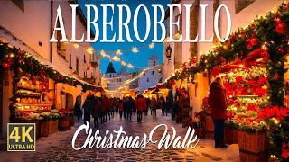 Alberobello ItalyChristmas Walk in 4K UHD  The Most Fascinating Town in Puglia Italy [upl. by Eiboh]