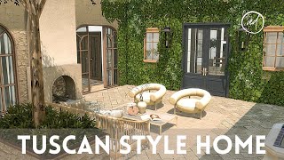 TUSCAN STYLE HOME  Sims 4  CC SPEED BUILD [upl. by Yecal]