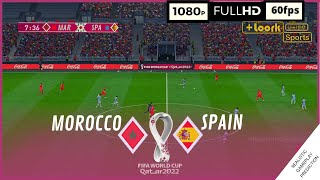 MARRUECOS vs ESPAÑA  Mundial Qatar 2022 • Octavos de final  SimulaciónRealista [upl. by Helfant949]