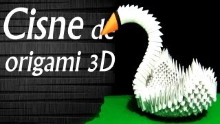 Cisne 3D │ Origami modular [upl. by Airdnekal723]