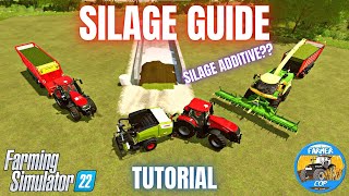 GUIDE TO MAKING SILAGE  Farming Simulator 22 [upl. by Zobias]