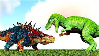 HYBRID YUTYRANKY CALLIOREX VS ALPHA TORVOSAURUS ARK SURVIVAL EVOLVED BATTLE [upl. by Iba]