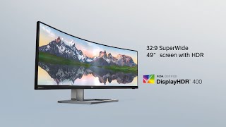 PHILIPS Brilliance 499P9H 49inch Monitor  Super Mega Ultrawide 5K Curved Monitor [upl. by Anselma]