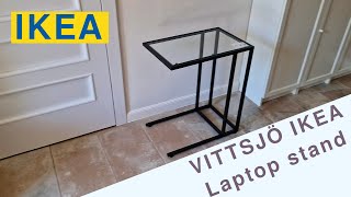 VITTSJÖ Laptop stand from IKEA Metal and glass Assembly StepByStep guide and instructions [upl. by Ortiz]