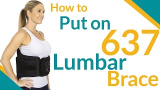 How to Wear the 637 Lumbar Back Brace  SUP2026BLK [upl. by Nnalyrehc115]