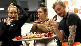 I made Saffron Barker CRY Trying Mexican Sweets ft Nile Wilson [upl. by Ahseia]