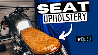 Brat Style Seat Upholstery ★ TimeLapse amp Custom Tail Light Mounting  Cafe Racer Build [upl. by Lleinad]