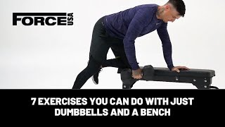 7 Exercises You Can Do With Just Dumbbells and a Bench [upl. by Llebasi]