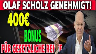 Überraschungszahlung für Rentner 400€ Bonus von der Deutschen Rentenversicherung [upl. by Annagroeg9]