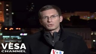 TV reporter reports live from Ukraine in six different languages [upl. by Deck565]