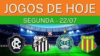 Jogos de futebol hoje  dia 22072024  Brasileirão série b  Brasileirão série c [upl. by Boffa988]