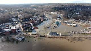 Drone Footage Captures Catastrophic Flooding in Maine [upl. by Nibot]