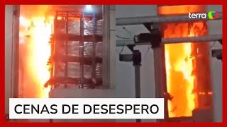 Funcionário registra início de incêndio em fábrica da Cacau Show em Linhares ES [upl. by Gaudet]