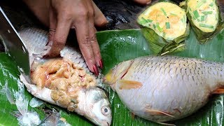 Fish Eggs Recipes  Fish Egg Spicy Fry by Woman Cooking [upl. by Norehs655]