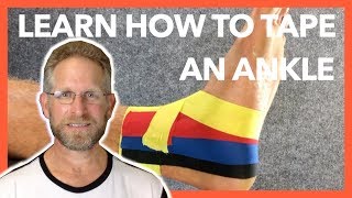 How to Tape an Ankle Easy Step by Step Ankle Strapping  Taping [upl. by Notac402]