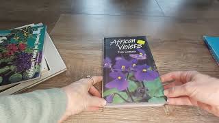 Huge AFRICAN VIOLET Book Haul  Quick Book Review  Great Information on African Violet Plants [upl. by Acissey]