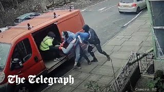 Shocking moment a kidnap is caught on camera in West Yorkshire [upl. by Akieluz]