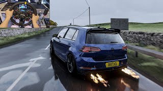 544HP Stage 3 VW Golf R MK7 With Burble Tune  Assetto Corsa  Moza R9 [upl. by Lawlor]