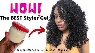 I TRIED SEA MOSS STYLER GEL WITH ALOE VERA AND SISITS GIVING DEFINITION MOISTURE AND SHINE [upl. by Iolanthe]