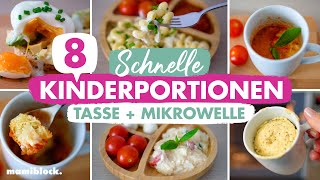 8 leckere Rezepte aus der Mikrowelle 😃💡  Perfekte Kinderportionen in Sekunden  mamiblock [upl. by Hecklau]