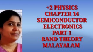 2 PHYSICS  SEMICONDUCTOR ELECTRONICS  BAND THEORY MALAYALAM [upl. by Kaia]