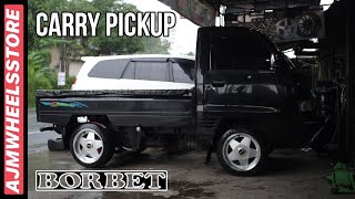 MODIFIKASI PICKUP CARRY VELG BORBET TYPEA  AJMHEELSSTORE [upl. by Yrrem]