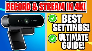 Logitech BRIO How to Record amp Live Stream in 4K OBS Studio Tutorial amp Setup Guide [upl. by Ayekat]