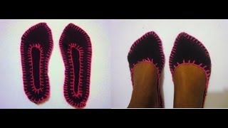 DIY Slippers  How To Make Cosy House Shoes [upl. by Sumahs540]